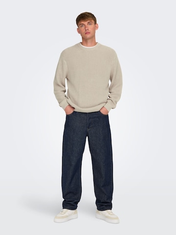 Pullover '22031545' di Only & Sons in beige