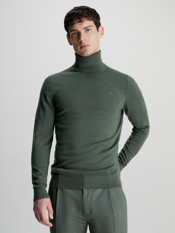 Pull-over Calvin Klein en vert : devant