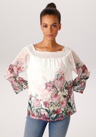 Aniston CASUAL Blouse in White: front