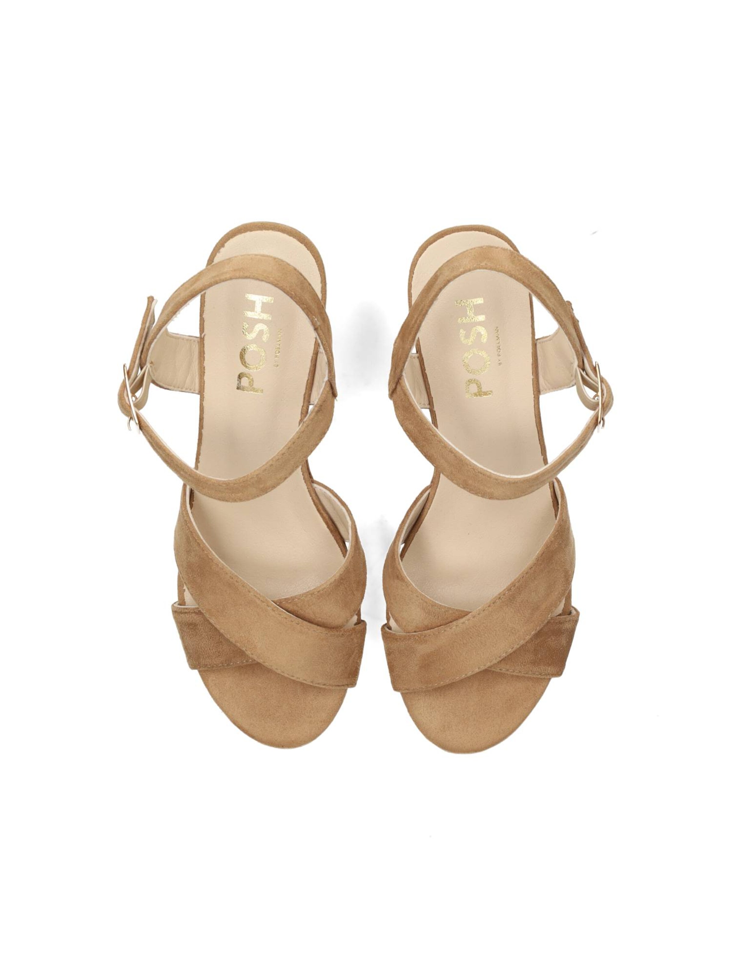 POSH by Poelman Strap Sandals in Beige
