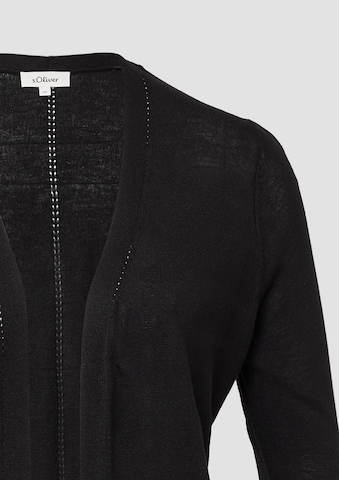 s.Oliver Gebreid vest in Zwart