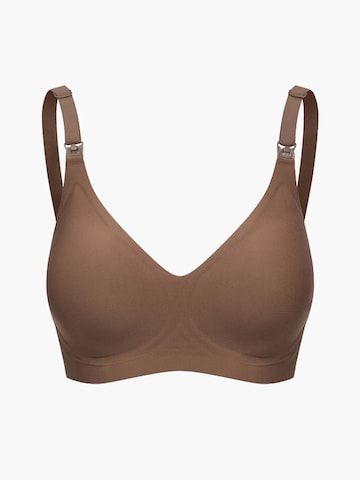 cfab (formerly creamy fabrics) Bustier BH 'Comfort Maternity Still-BH ohne Bügel' in Bruin: voorkant