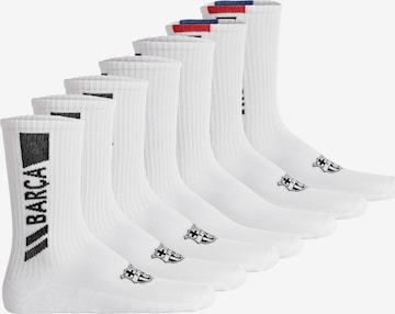 FC Barcelona Socken in Weiß: Vorderseite