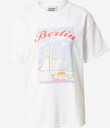 Vintage Supply Tričko 'BERLIN' – bílá: přední strana