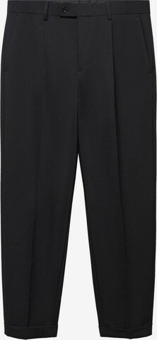 MANGO MAN Regular Bundfaltenhose 'Boston' in Schwarz: predná strana