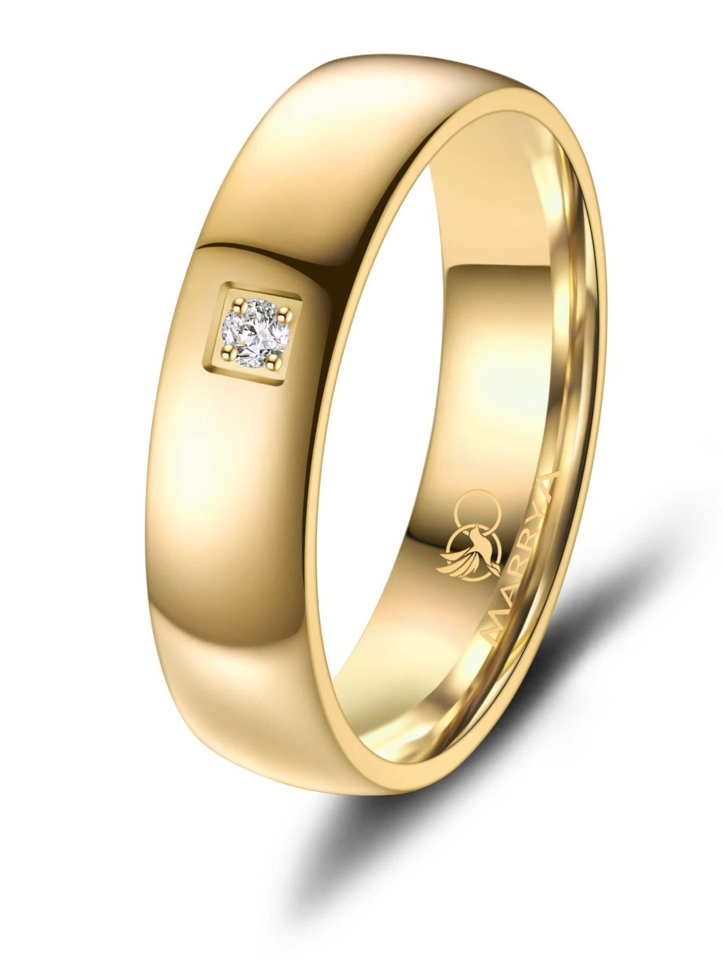 MARRYA Ring 'MARRYA TI-31 Ehering aus Titan' in Gold