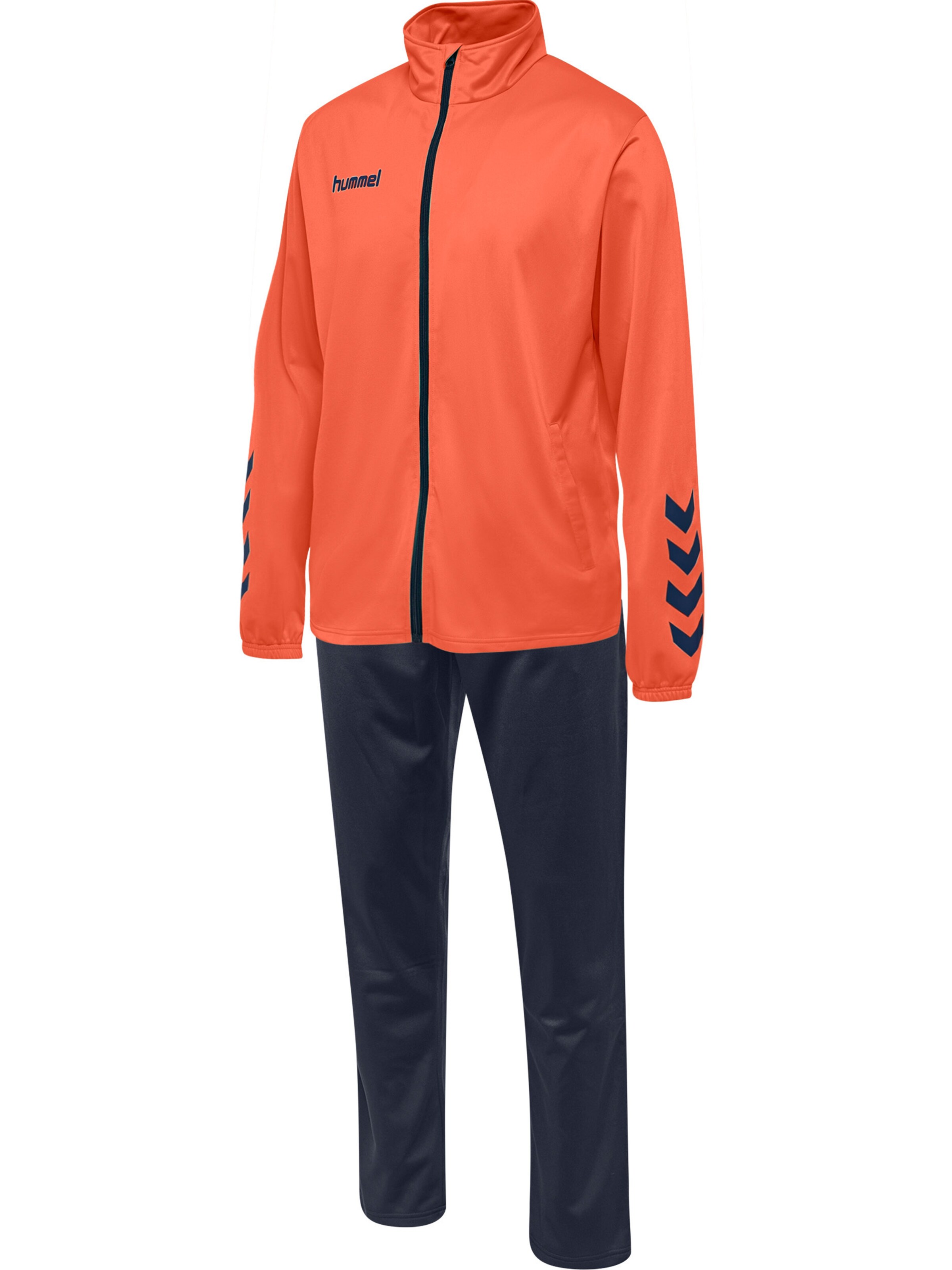 Hummel Trainingspak in Oranje: voorkant