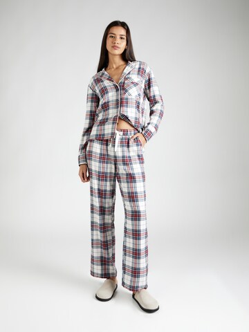 Abercrombie & Fitch Pidžaamapüksid, värv valge