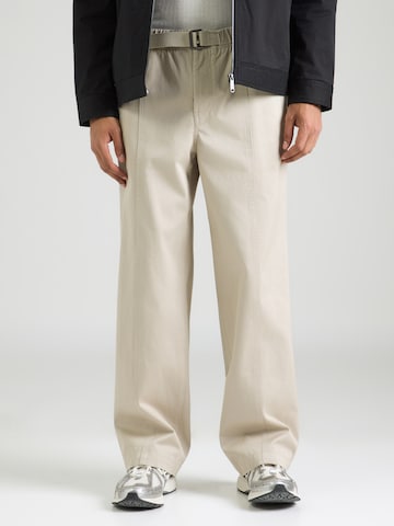 Baggy Pantalon Calvin Klein Jeans en beige : devant