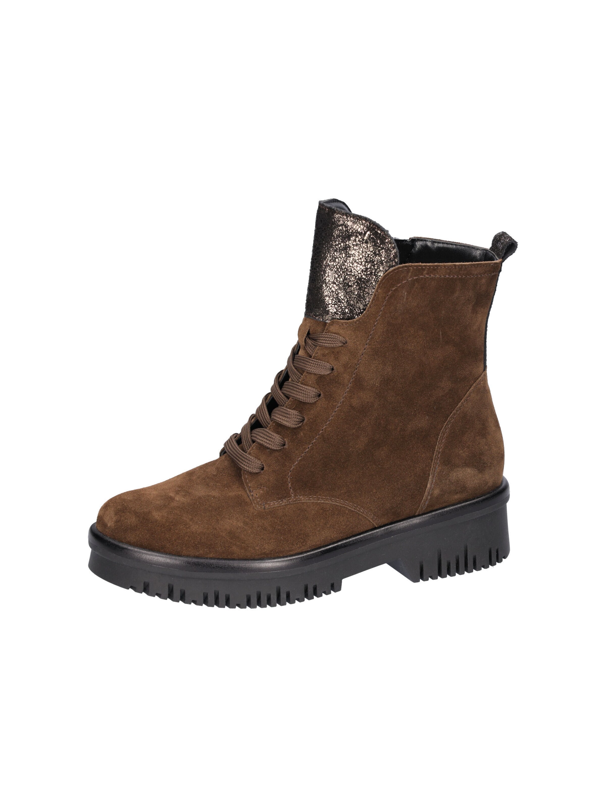 WALDLÄUFER Lace-Up Ankle Boots 'H-Alea' in Brown: front