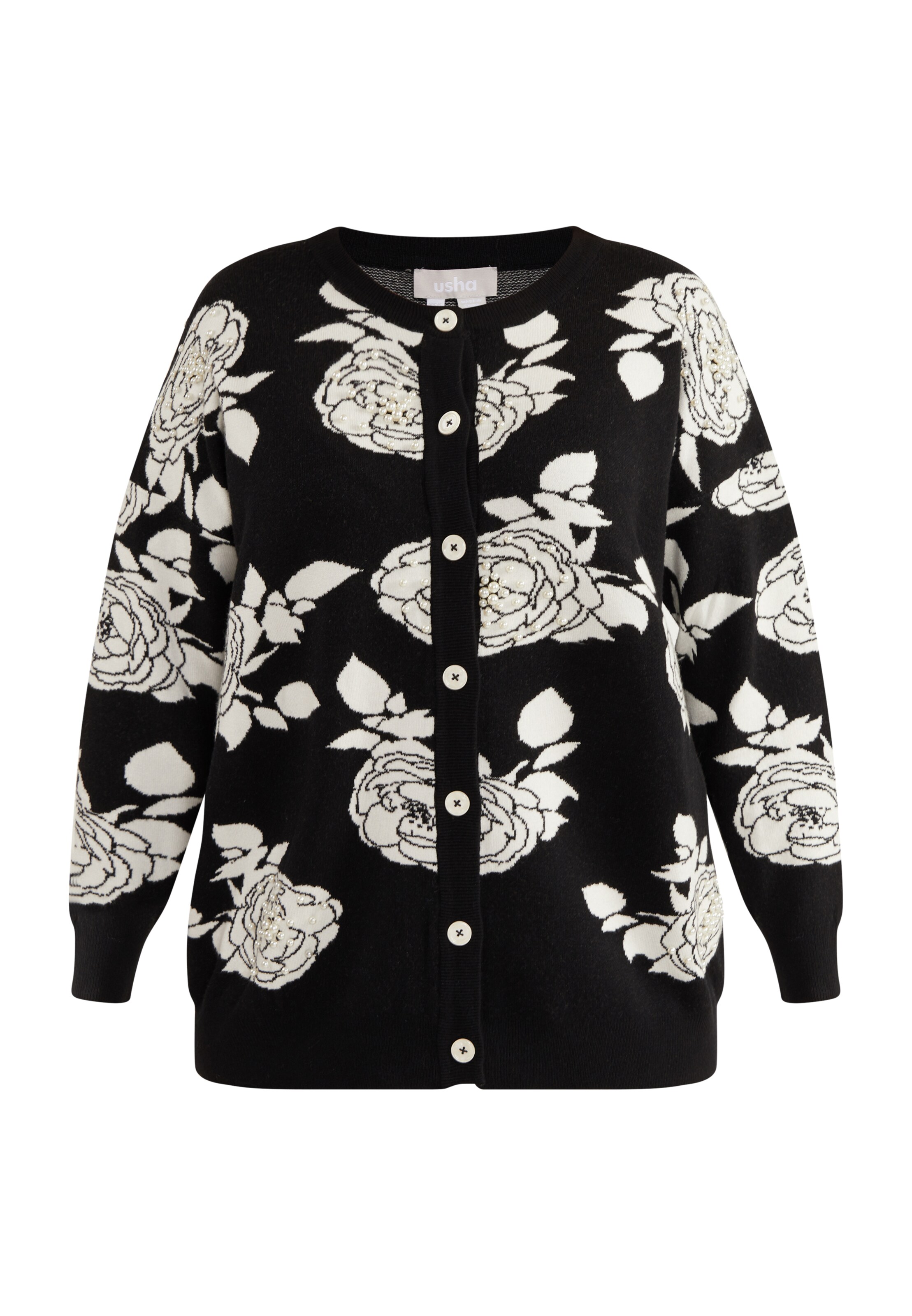 Usha Kardigán 'Sivene' - Čierna: predná strana