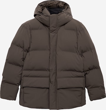 MANGO MANZimska jakna 'Noruega' - smeđa boja: prednji dio