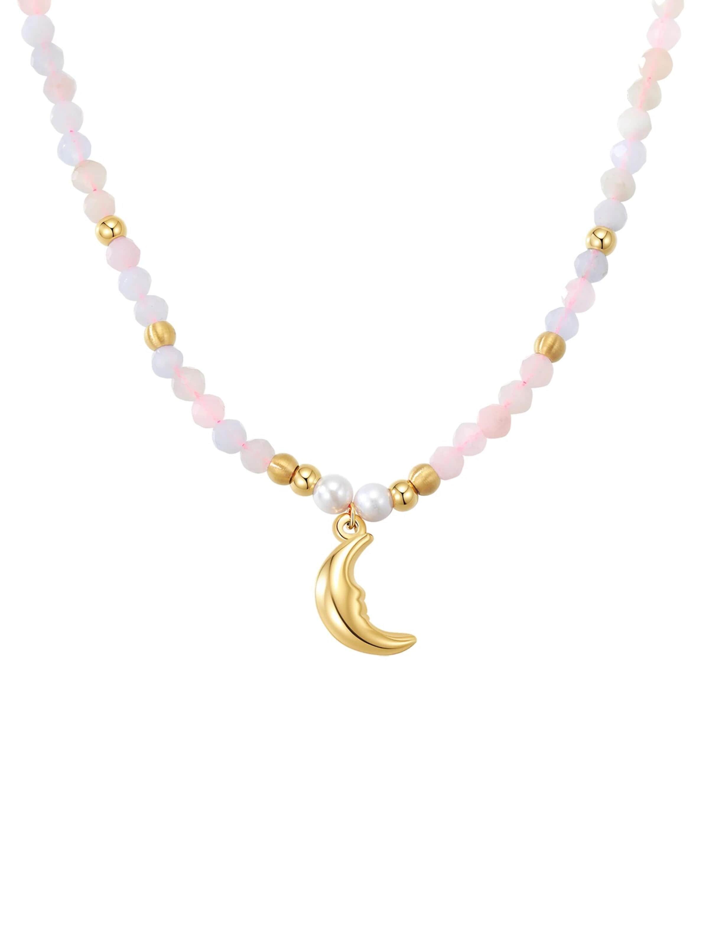 Hey Happiness - Cadena 'Moon' en oro