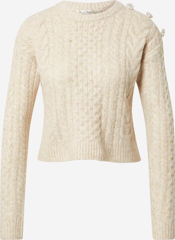 Miss Selfridge Sweater in Beige: front