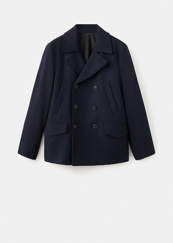 MANGO MAN Between-Seasons Coat in Blue
