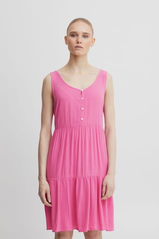 ICHI Summer Dress in Pink: front