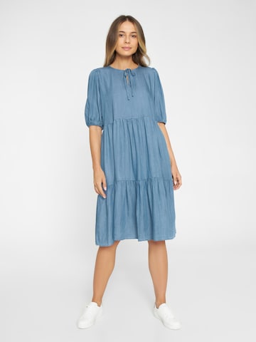 KnowledgeCotton Apparel Dress in Blue: front