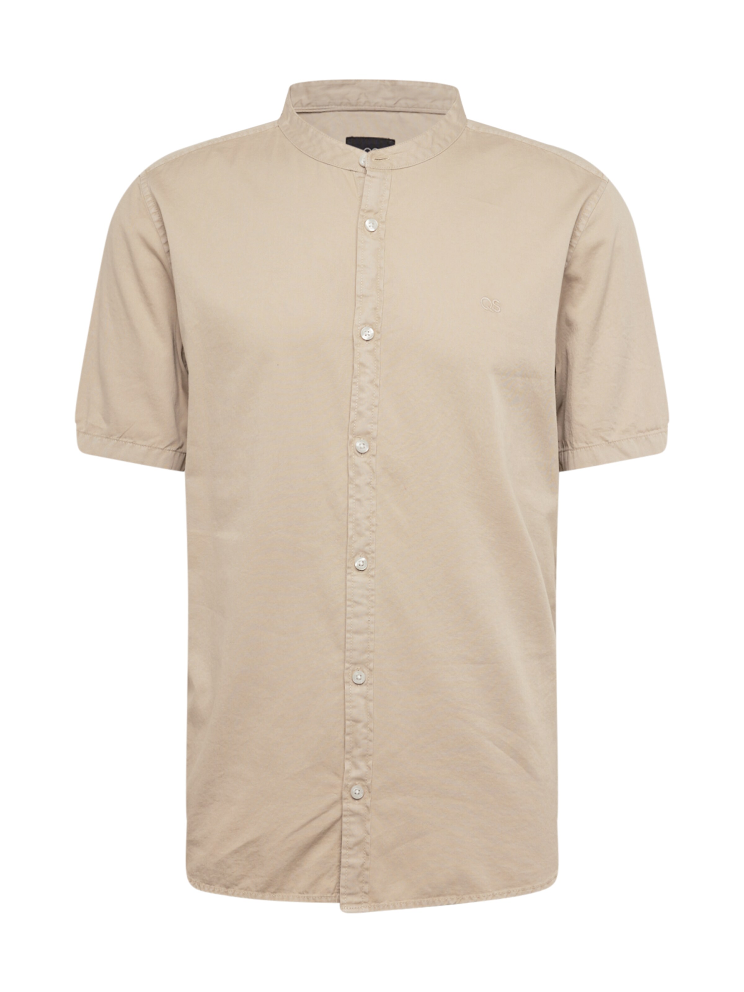 QS Regular Fit Hemd in Beige: Vorderseite