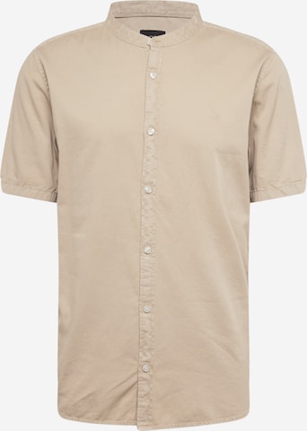 QS Regular Fit Hemd in Beige: Vorderseite