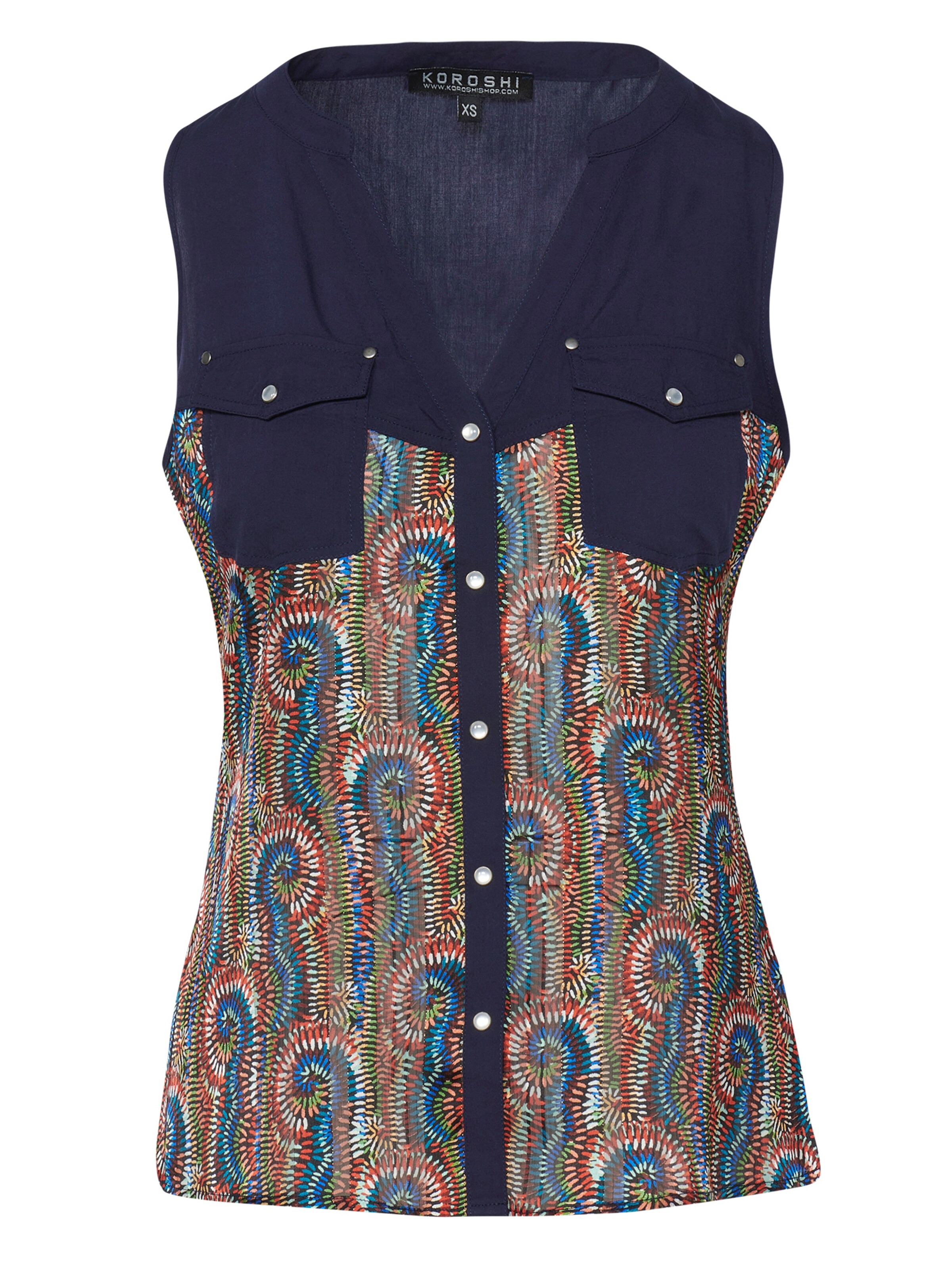 KOROSHI Μπλούζα σε μπλε: μπροστά