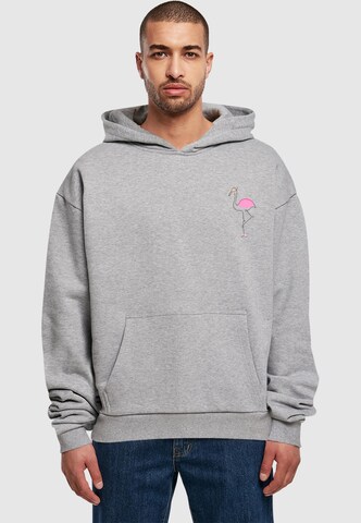 Merchcode Sweatshirt 'Flamingo' in Grijs: voorkant