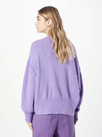 Free People Knit Cardigan 'FOUND MY FRIEND' in Purple