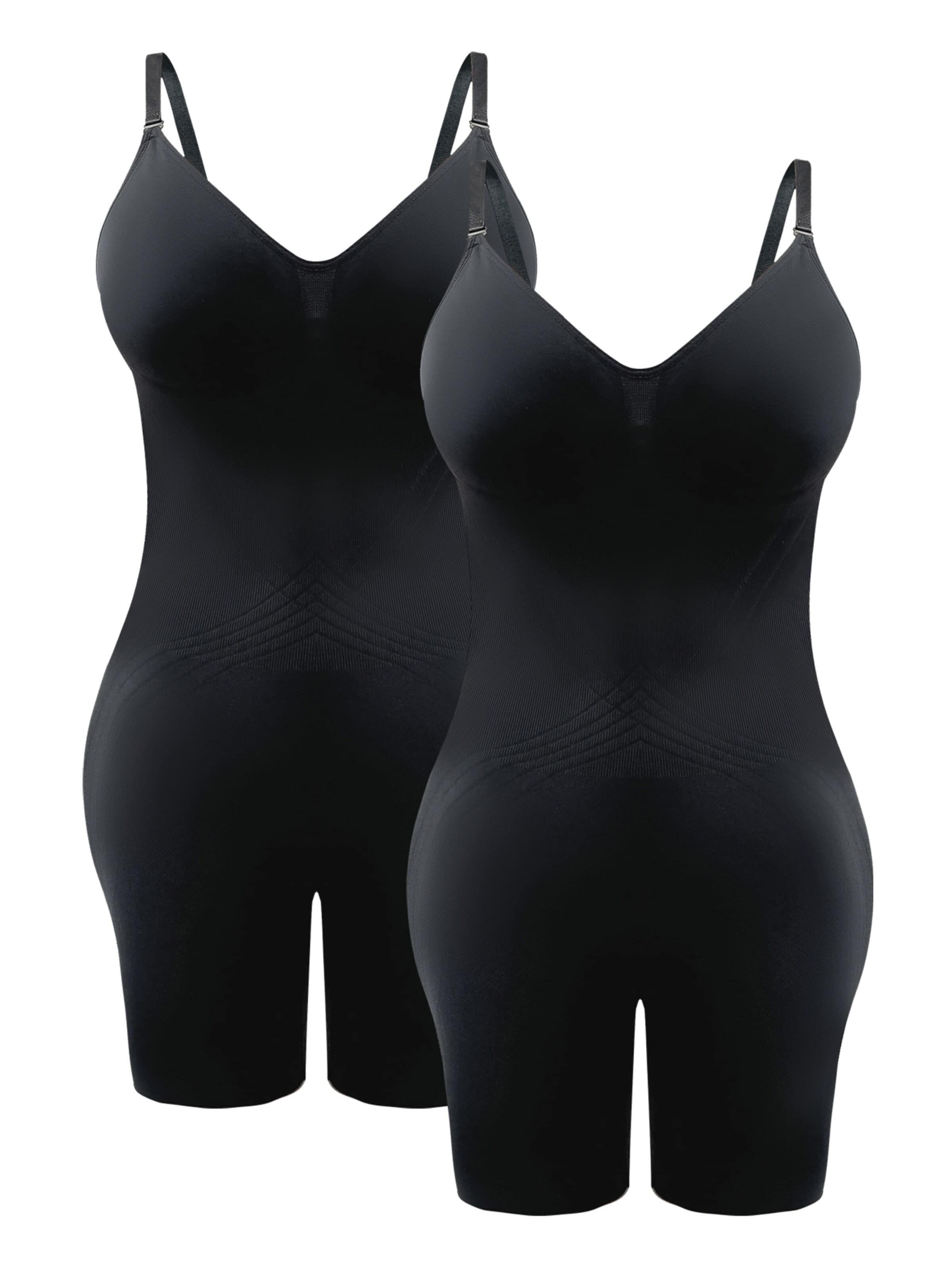 MEETWEE Shaping bodysuit in Black: front