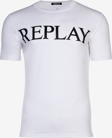 REPLAY Shirt in Wit: voorkant