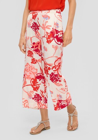 s.Oliver BLACK LABEL Wide leg Trousers in Beige: front