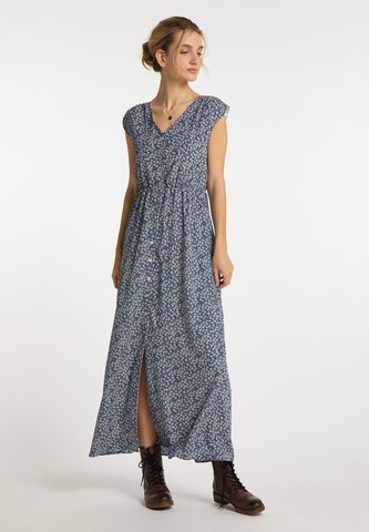 DreiMaster Vintage Платье-рубашка 'Zitha' в Синий: спереди