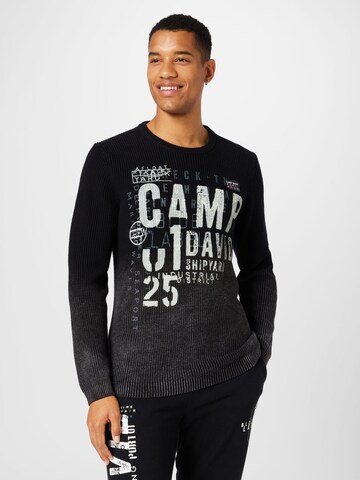 CAMP DAVID Pullover in Schwarz: Vorderseite