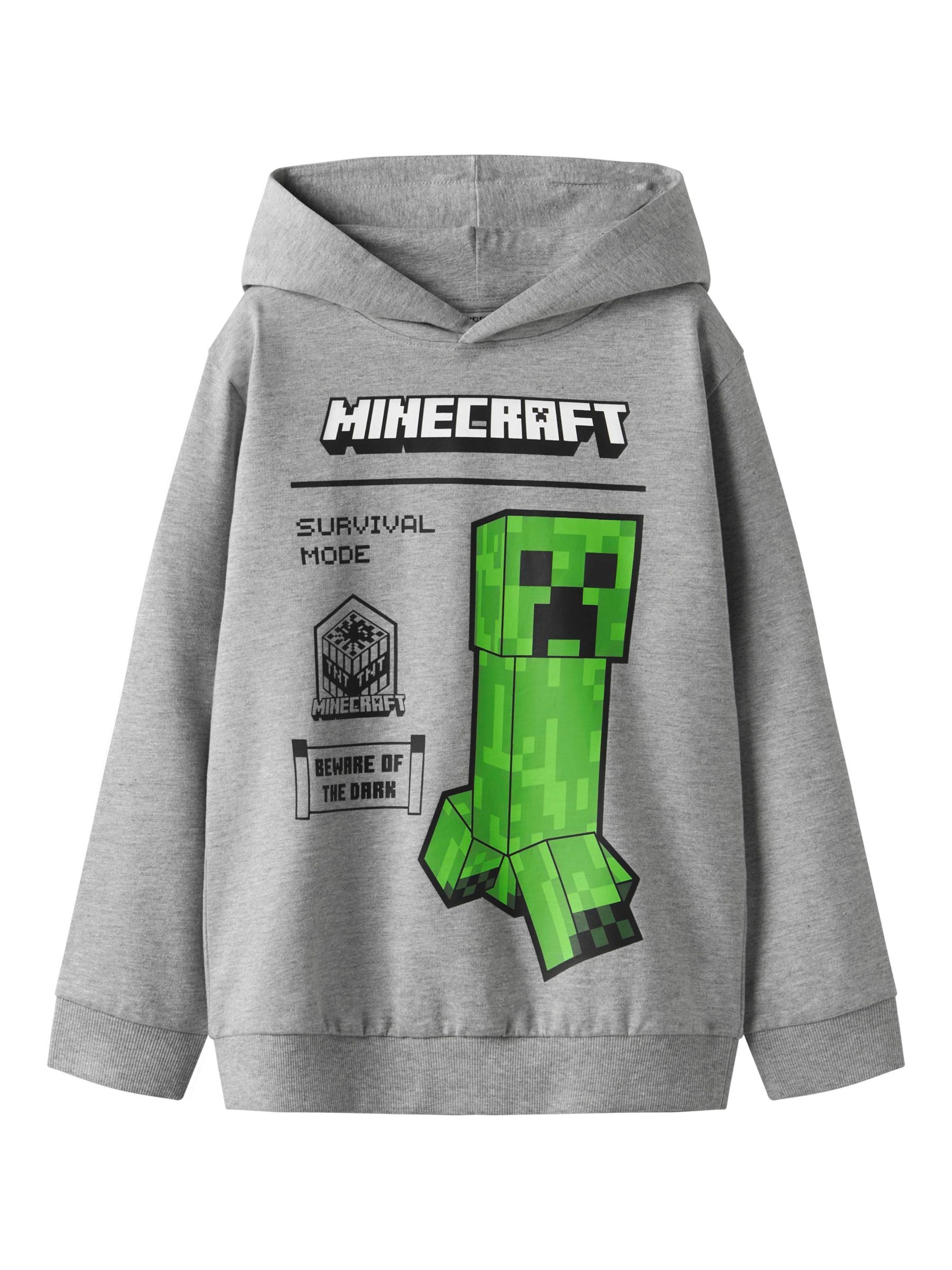 TWO SOON Bluza 'Minecraft' w kolorze szary: przód