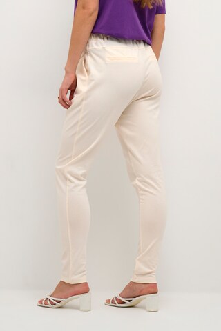 Kaffe Skinny Bandplooibroek 'Jillian' in Wit