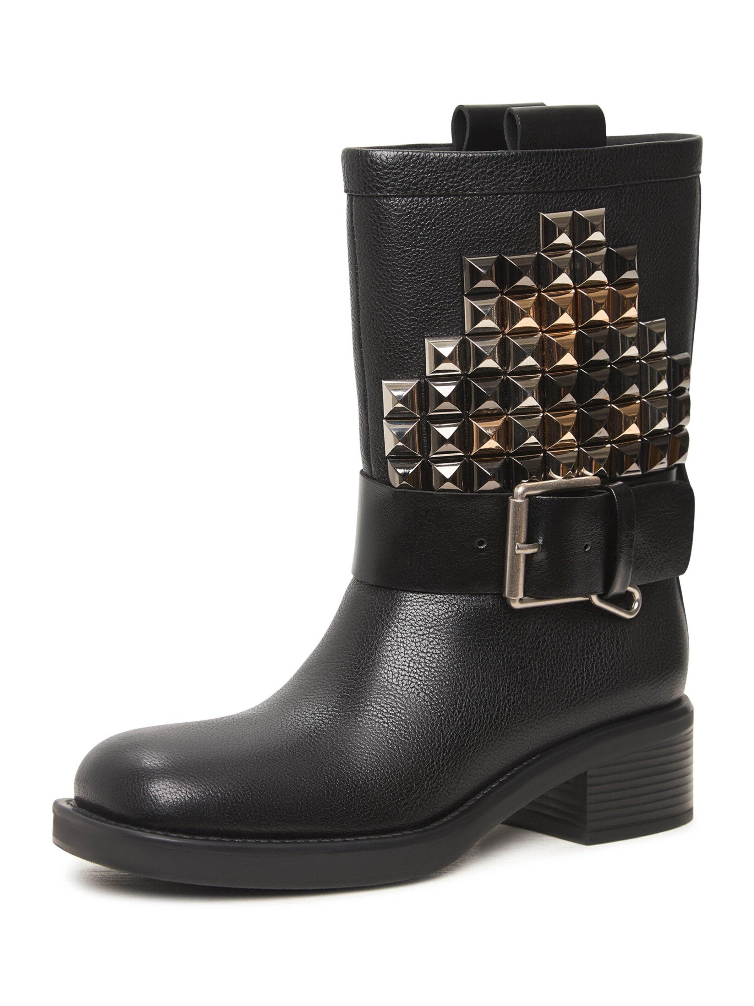 CESARE GASPARI Booties in Black: front