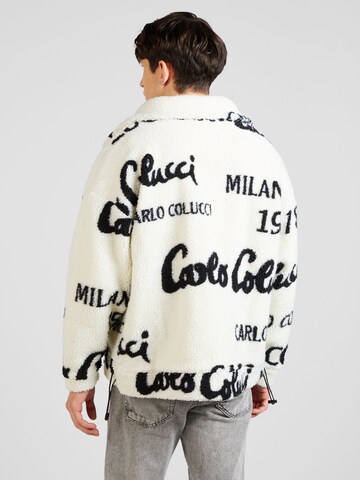 Jachetă  fleece de la Carlo Colucci pe alb