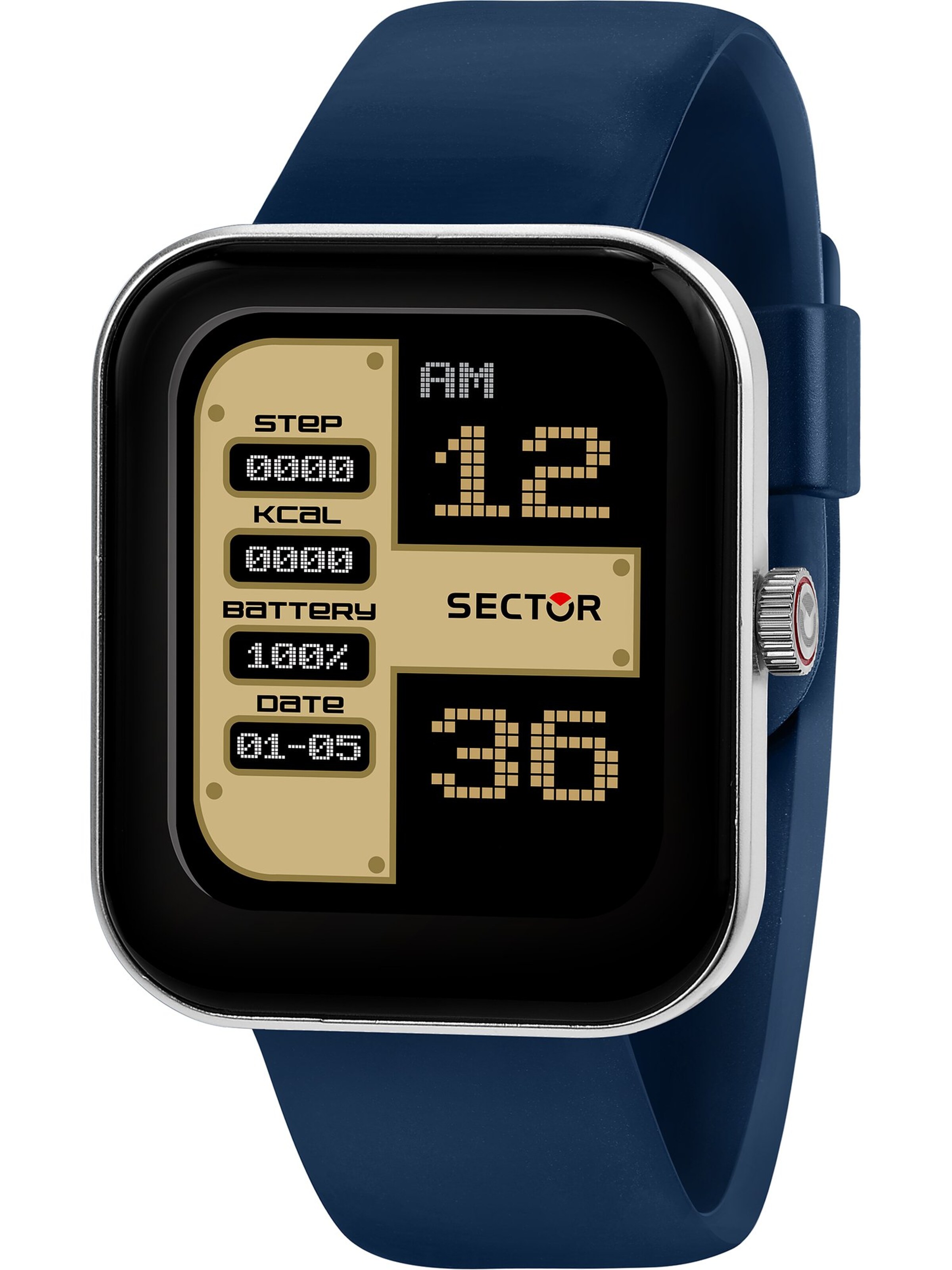 SECTOR Digitaluhr in Blau: Vorderseite