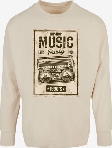 Mister Tee Shirt 'Retro Boom' in Beige: front