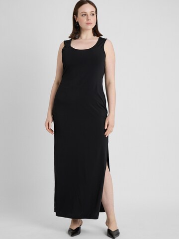 Abito 'Godja' di Guido Maria Kretschmer Curvy in nero: frontale
