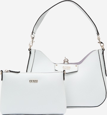 Borsa a spalla 'BRENTON' di GUESS in bianco: frontale