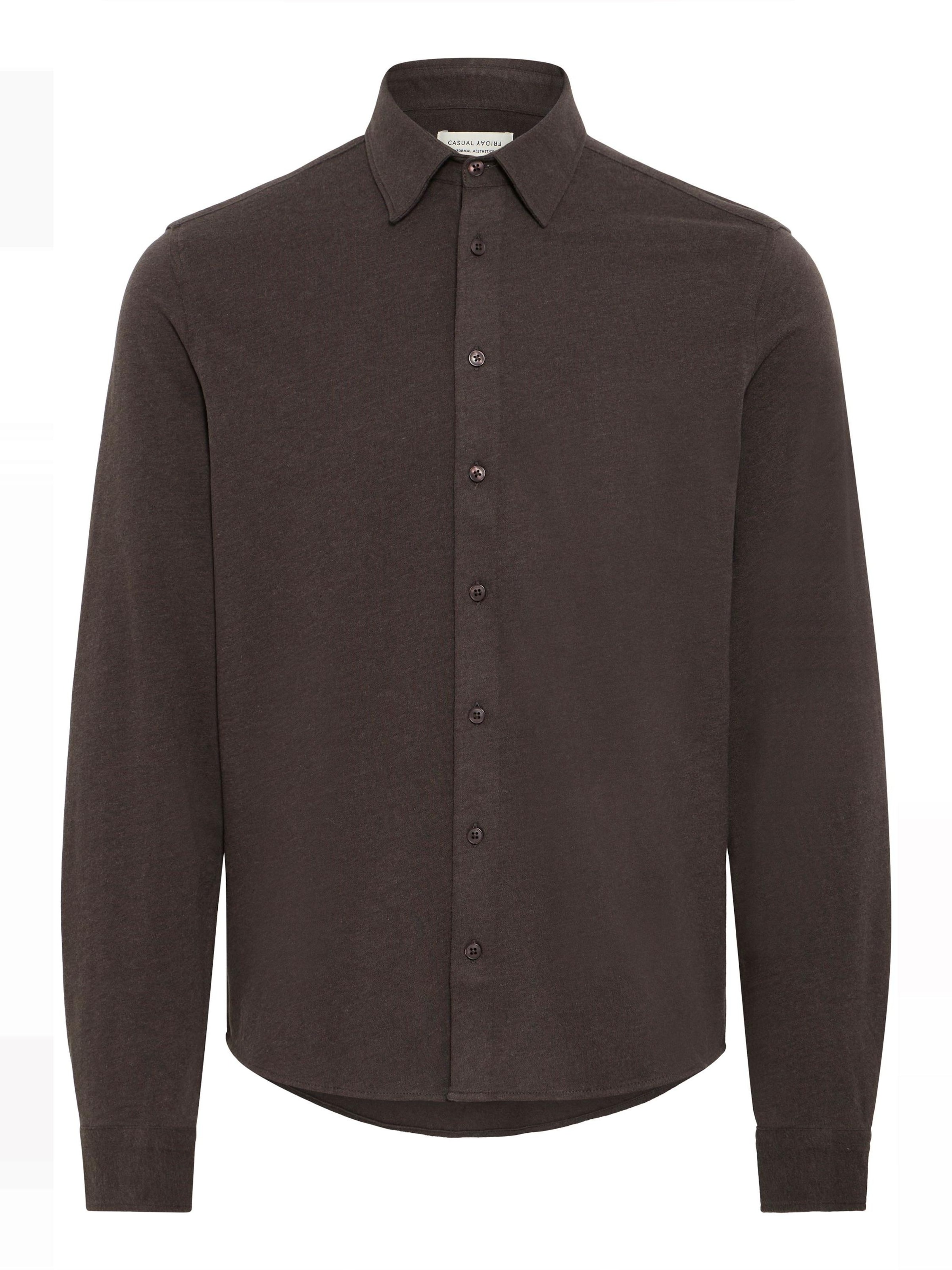 Chemise 'CFARKAN' Casual Friday en marron : devant