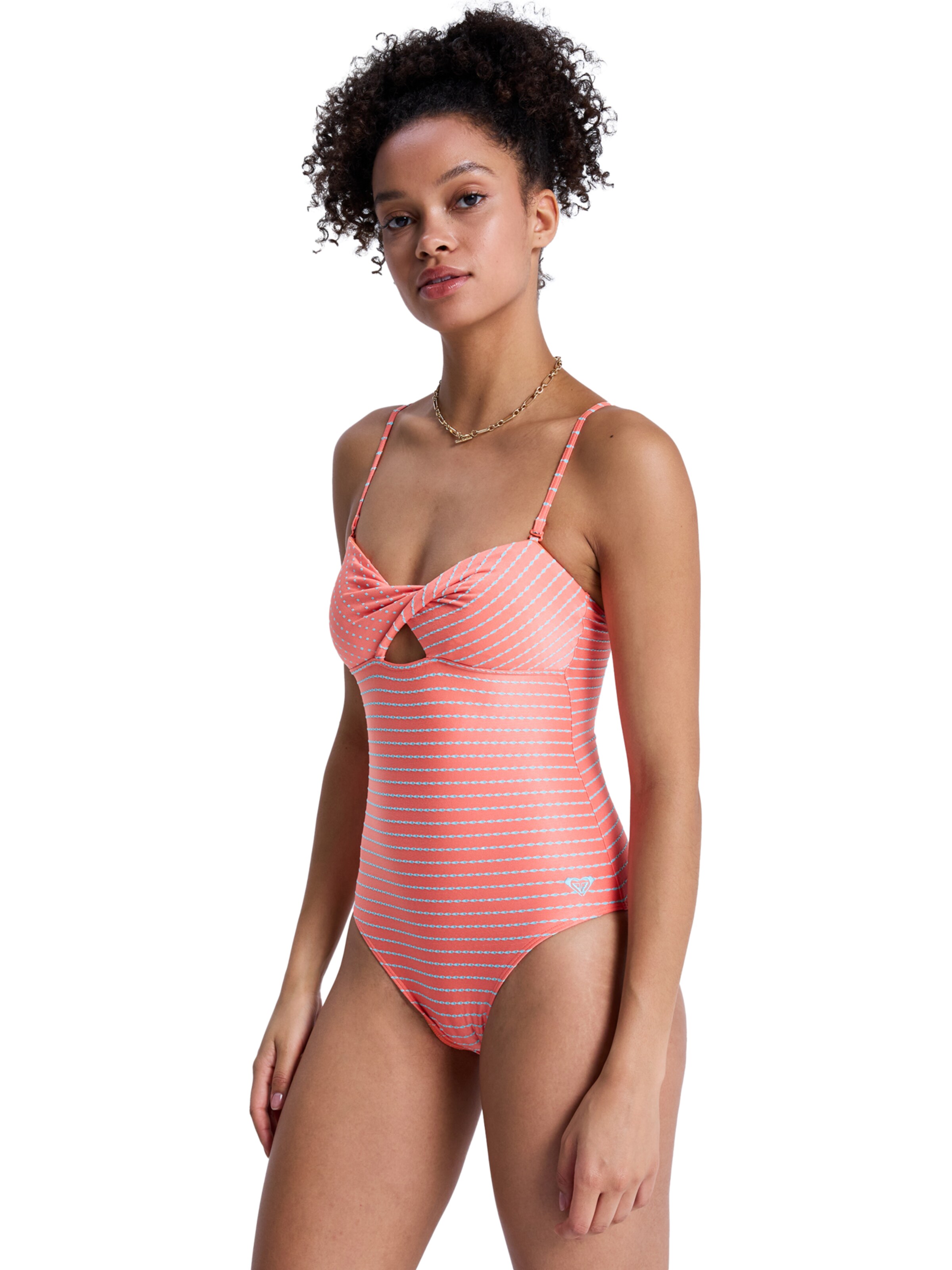 ROXY Push-up Badeanzug 'Wavy Baby' in Pink: Vorderseite