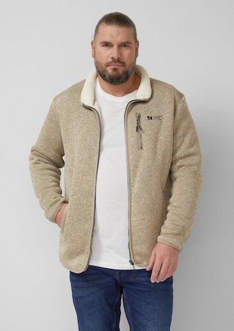 s.Oliver Fleece jacket in Beige