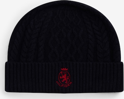 Megzta kepurė iš TOMMY HILFIGER, spalva – tamsiai mėlyna / raudona, Prekių apžvalga