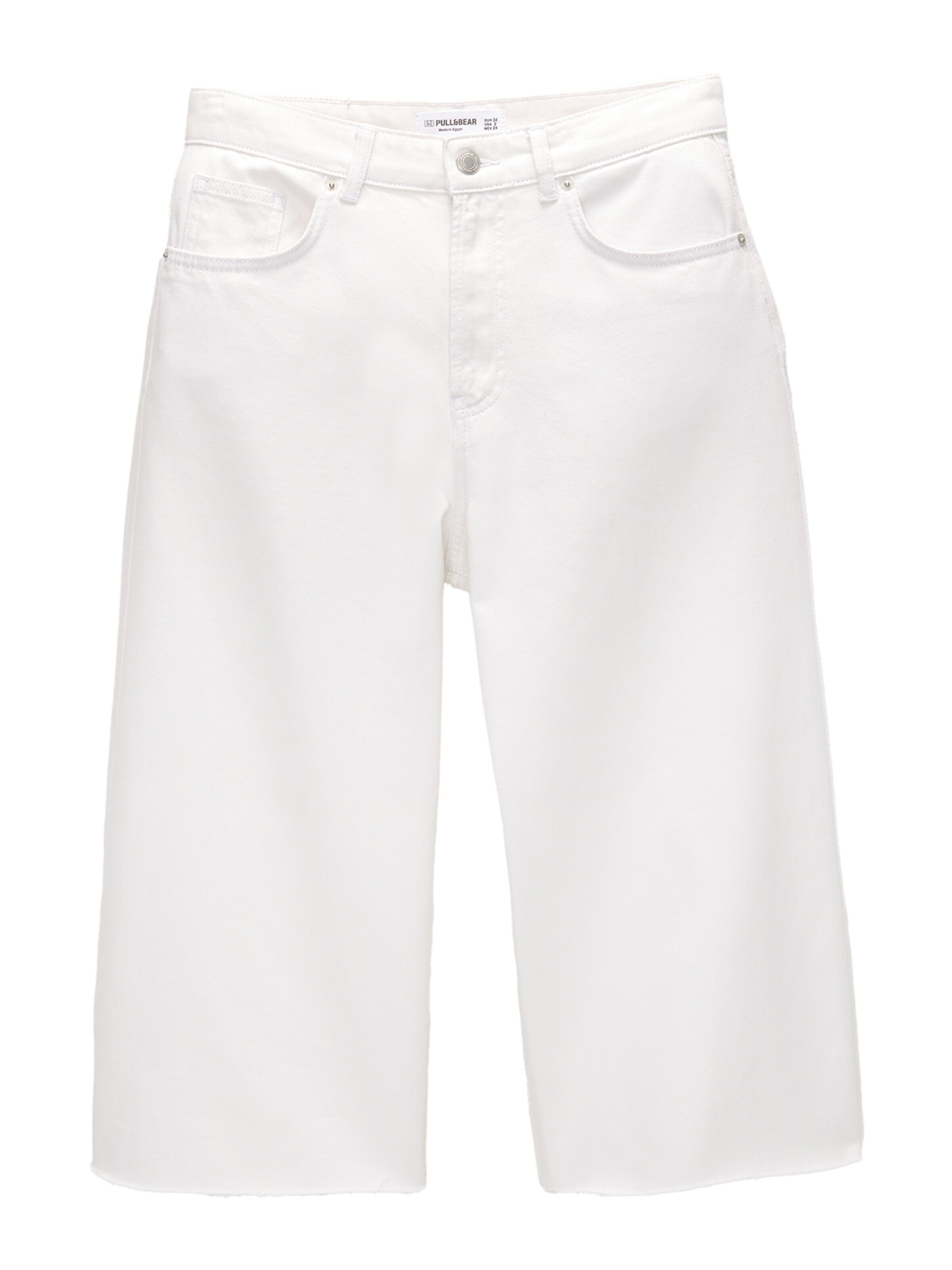 Pull&Bear Loosefit Jeans i hvid: forside