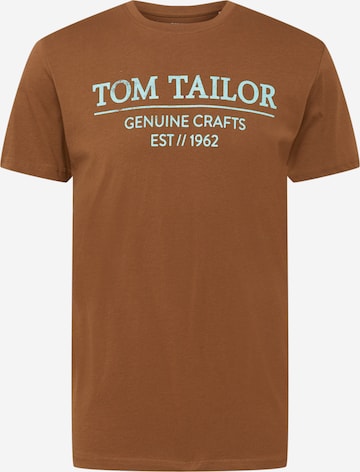 TOM TAILOR Shirt in Bruin: voorkant