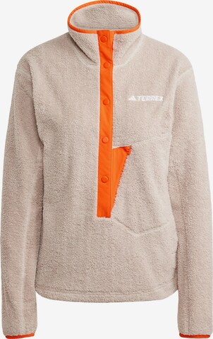 ADIDAS TERREX Sportief sweatshirt 'Xploric' in Beige: voorkant