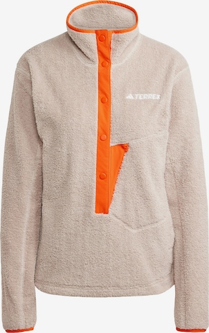 ADIDAS TERREX Sport sweatshirt 'Xploric' i beige: framsida