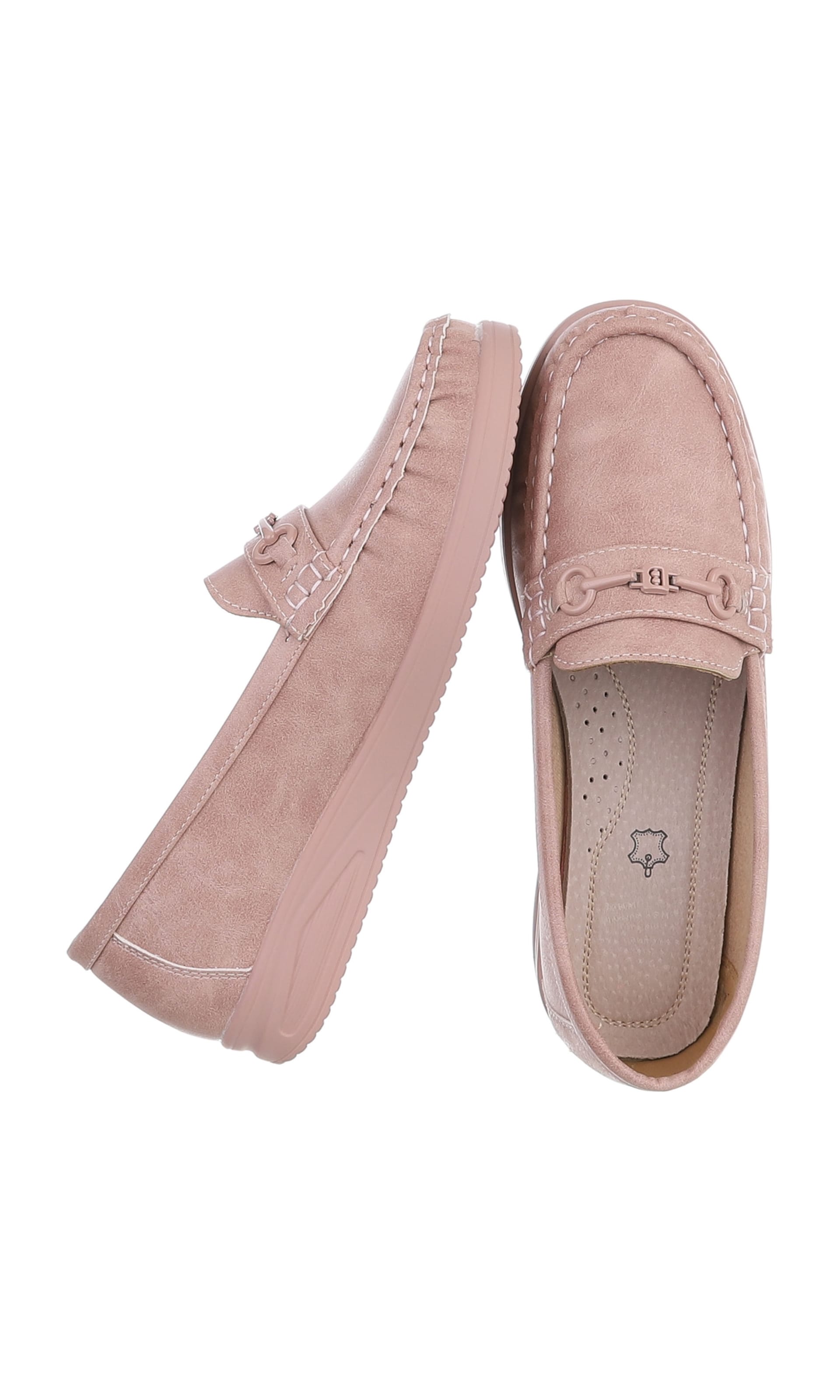 Ital-Design Moccasins in Pink