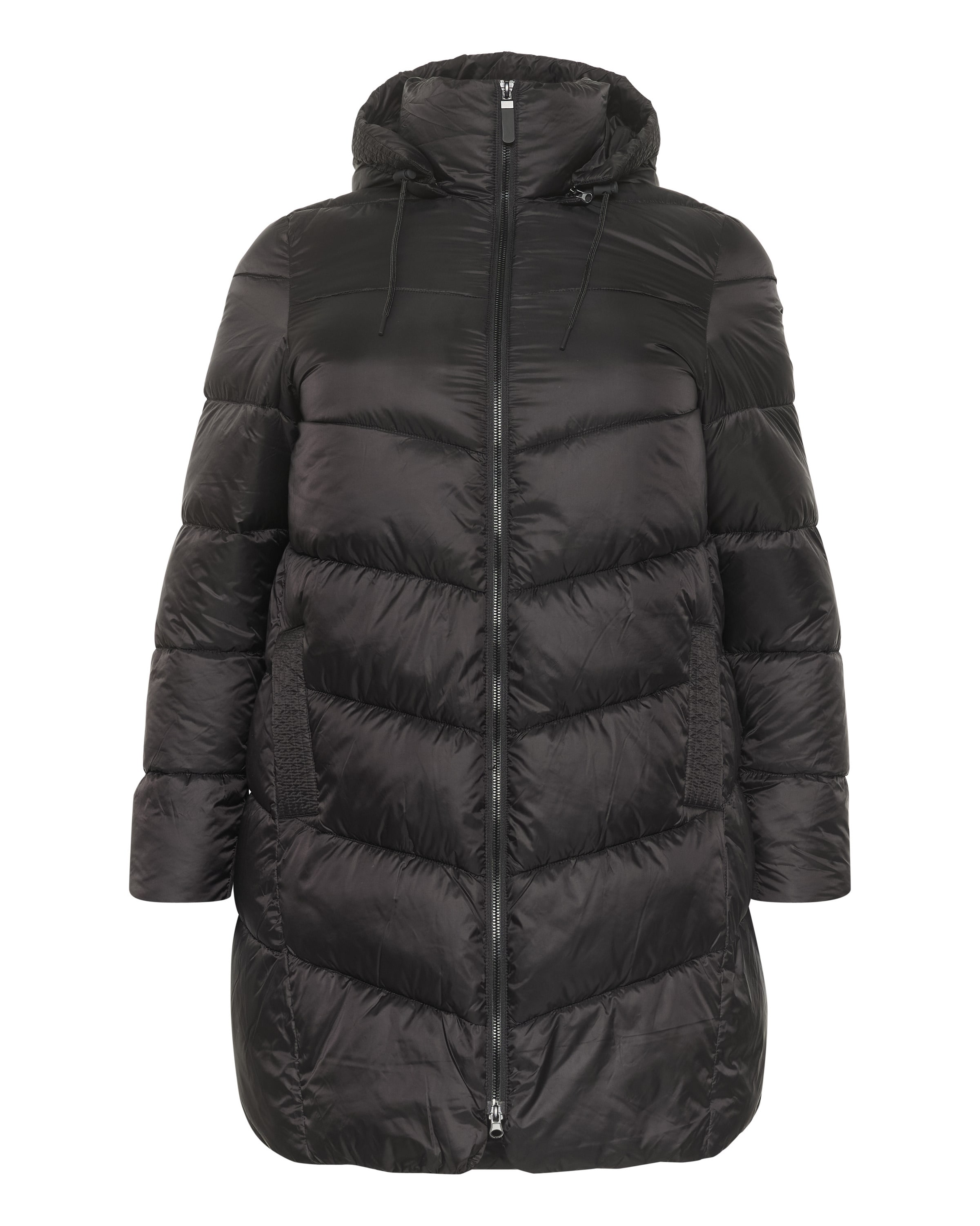 KAFFE CURVE Jacke 'Susanna' in Schwarz: Vorderseite