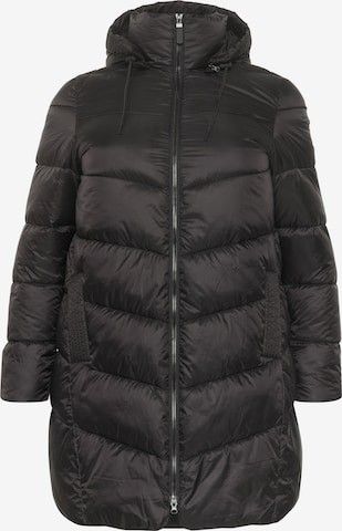 KAFFE CURVE Winter jacket 'Susanna' in Black: front